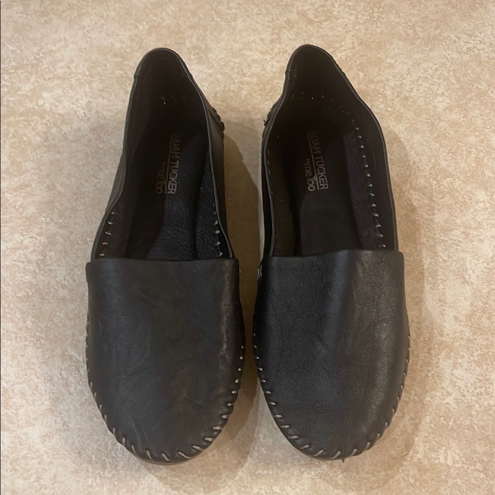 Black leather slip on loafers - Adam Tucker by Me Too